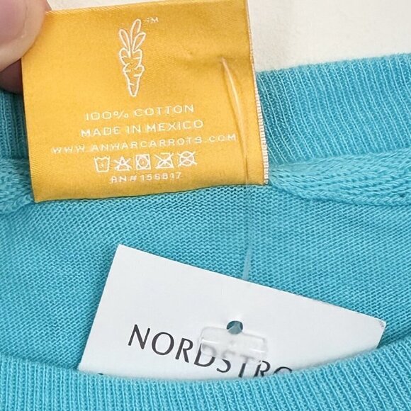 NWT Carrots By Anwar Carrots Long Sleeve Turquoise Blue T-Shirt - Medium - Picture 5 of 6